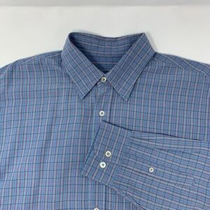 Bugatchi‎ Uomo Men's light blue plaid Size Large Shirt